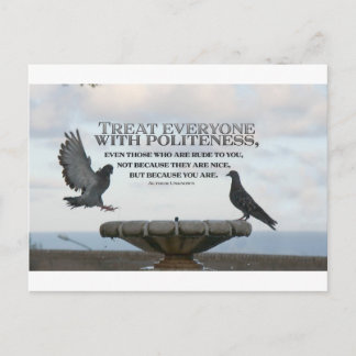 Inspirational Quote -- Politeness Postcard