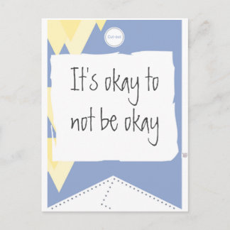 Inspirational quote postcard cut-out flag. Gift
