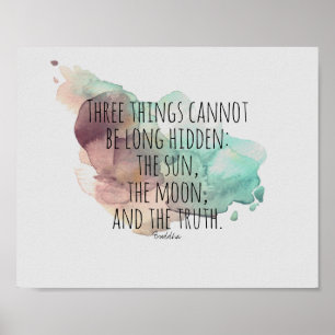 inspirational quote  poster Buddha on truth text