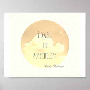inspirational quote poster Emily Dickinson