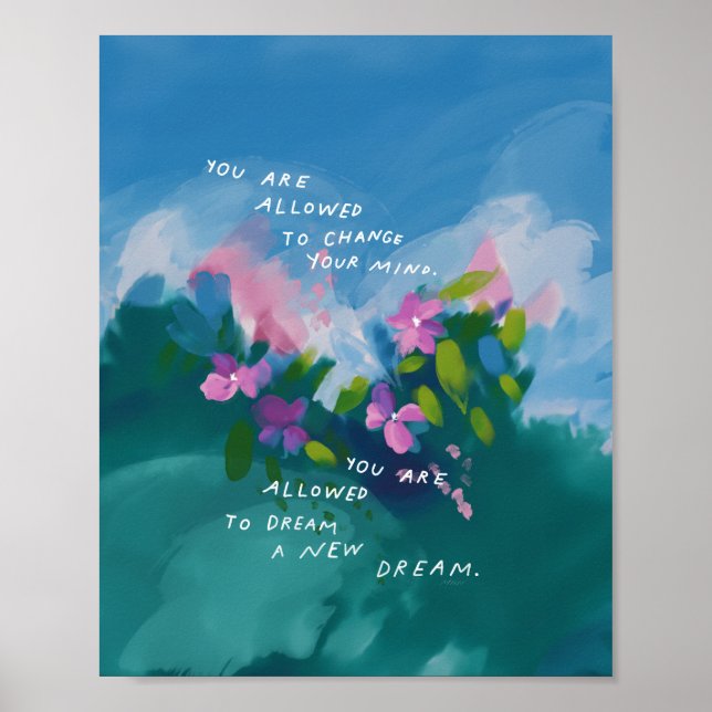 Inspirational Quote Poster for the Dreamer (Front)