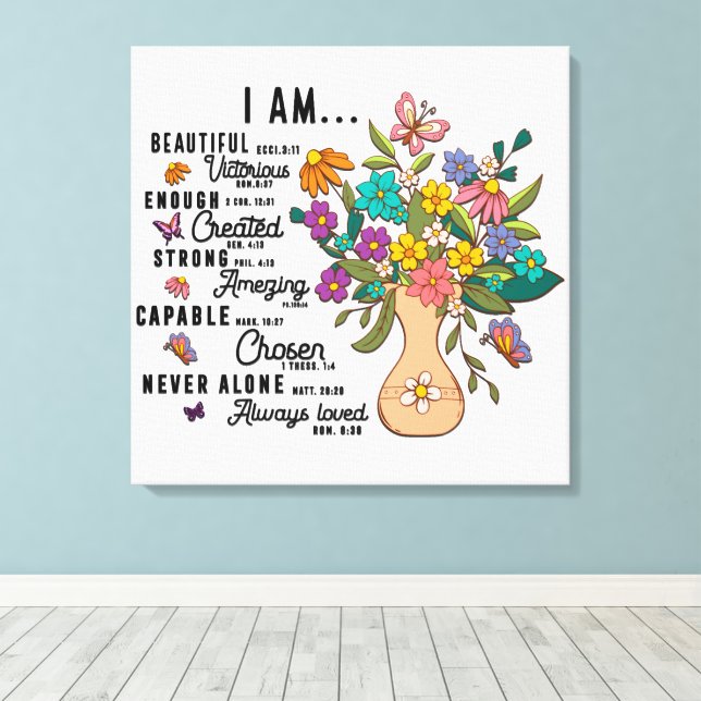 Inspirational Quote/Sayings/Dragonfly Canvas Print (Insitu(Wood Floor))