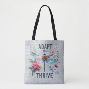 Inspirational Quote/Sayings/Dragonfly Tote Bag
