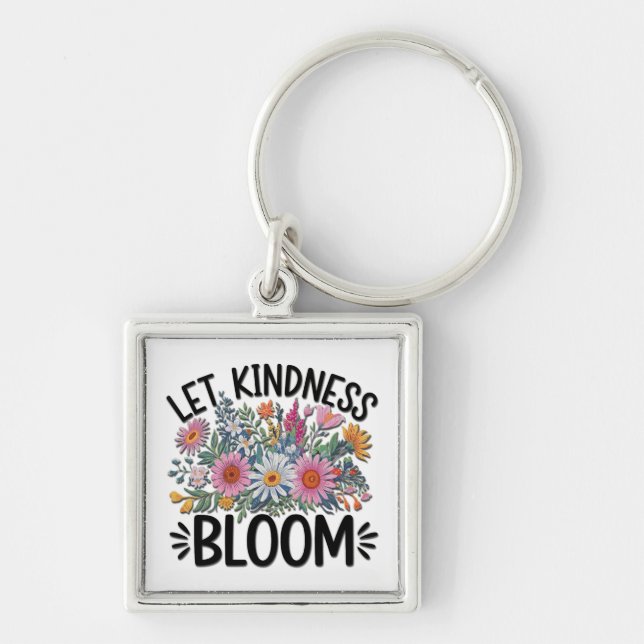 Inspirational Quote/Sayings/Flowers Keychain (Front)