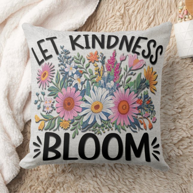 Inspirational Quote/Sayings/Flowers Throw Pillow (Blanket)