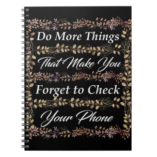 Inspirational Quote Spiral Photo Notebook