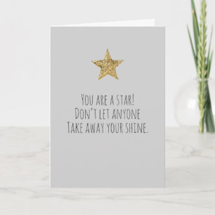 Inspirational Quote Stars Card