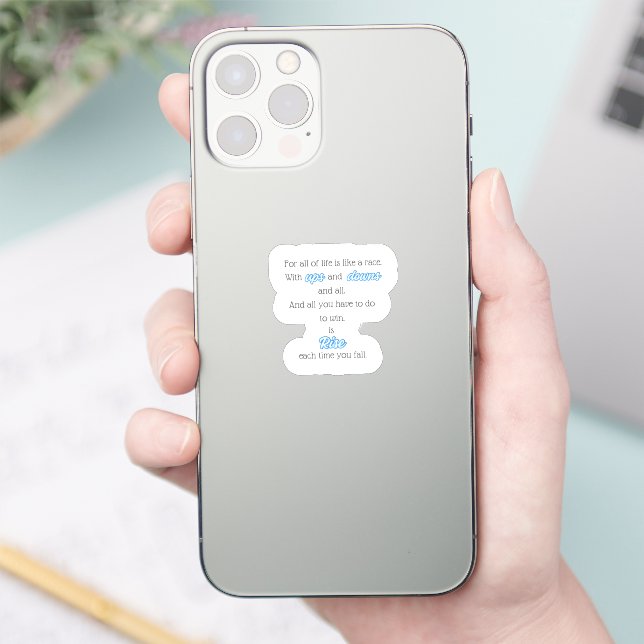 Inspirational quote sticker (Phone)