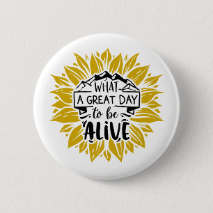 Inspirational Quote Sunflower 2 Inch Round Button