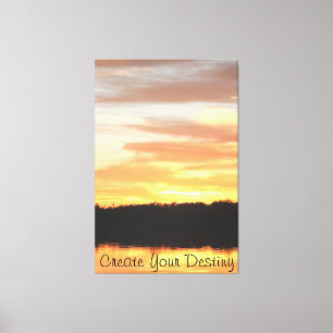 Inspirational Quote Sunset Canvas Print
