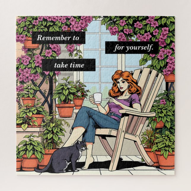 Inspirational Quote | Take Time for Yourself Jigsaw Puzzle (Vertical)