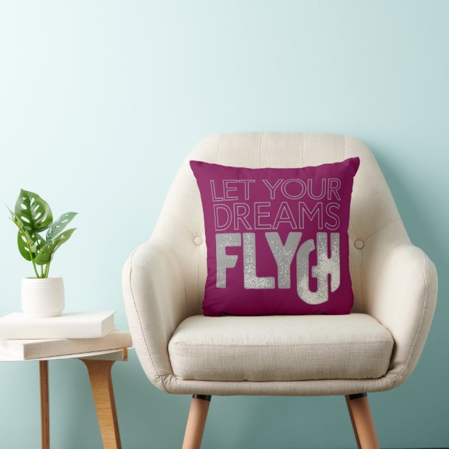 Inspirational Quote Throw Pillow (Chair)