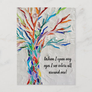Inspirational Quote Tree Postcard