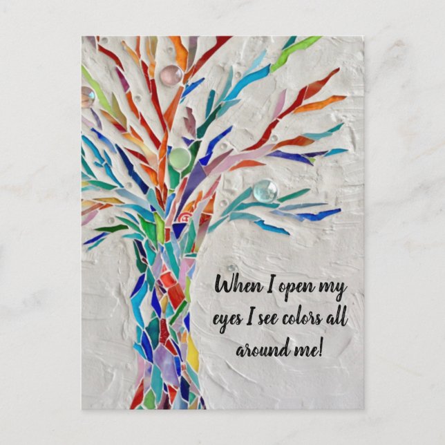 Inspirational Quote Tree Postcard (Front)