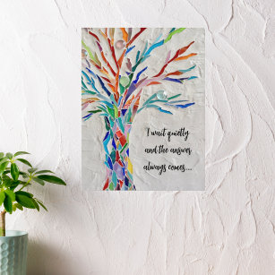 Inspirational Quote Tree Poster