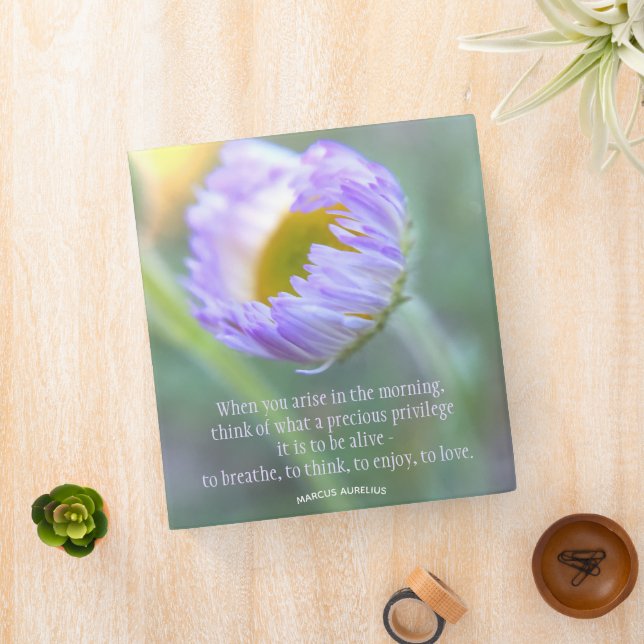 Inspirational Quote Typography Floral Macro Photo Binder (In Situ)