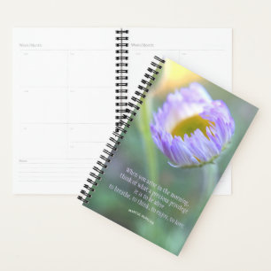 Inspirational Quote Typography Floral Macro Photo Planner