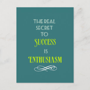 Inspirational Quote Typography Postcard