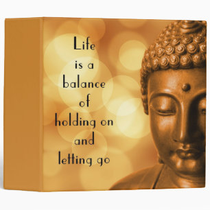 Inspirational Quote with a Buddha Image Binder