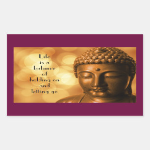 Inspirational Quote with a Buddha Image Sticker