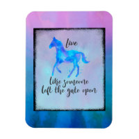 Inspirational Quote with a Horse Running Free