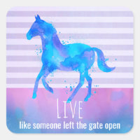 Inspirational Quote with a Horse Running Wild