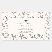 Inspirational Quote With Wildflower Pattern