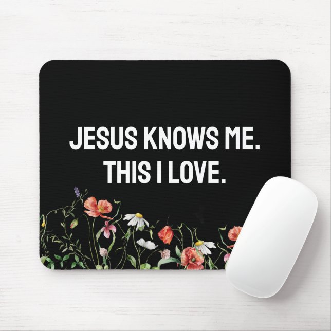 Inspirational Quote With Wildflowers Mouse Pad (With Mouse)