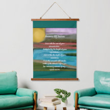 Inspirational Quote Wood Topped Wall Tapestry
