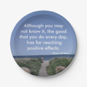 Inspirational Quotes Custom Paper Plates, 7 Inch Paper Plate