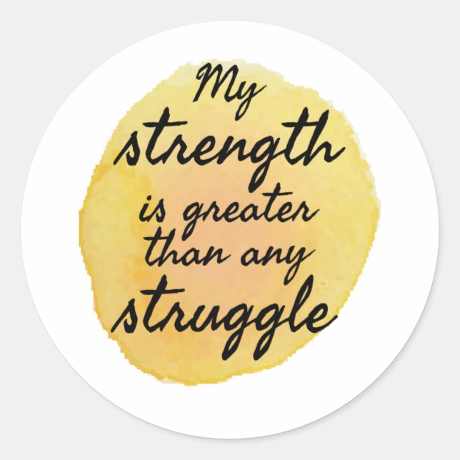 Inspirational quotes for self acceptance classic round sticker (Front)