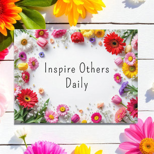 Inspirational Quotes Office Success Colourful Postcard