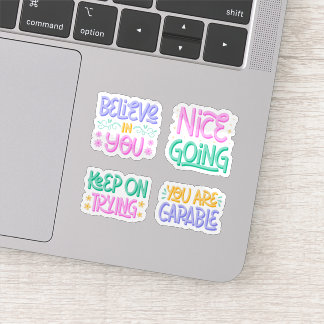 Inspirational quotes sticker set