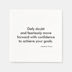 Inspirational Quotes White Cocktail Napkin