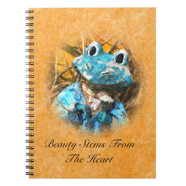 Inspirational Quotes You Are Beautiful Frog Prince Notebook (Front)
