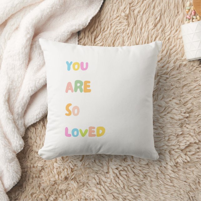Inspirational Quotes - You are so loved Throw Pillow (Blanket)