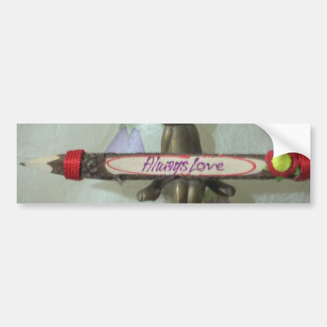 Inspirational Rabbit: Always Love Sign Art Print  Bumper Sticker (Front)