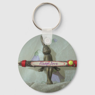 Inspirational Rabbit: Always Love Sign Art Print  Keychain