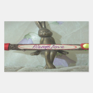 Inspirational Rabbit: Always Love Sign Art Print  Sticker
