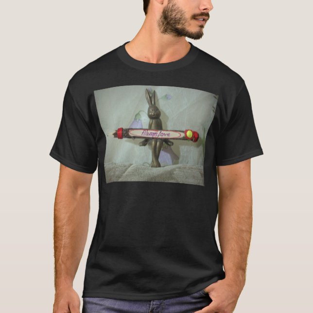 Inspirational Rabbit: Always Love Sign Art Print  T-Shirt (Front)