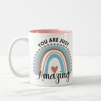 Inspirational Rainbow You Are Just Amazing Cute Two-Tone Coffee Mug