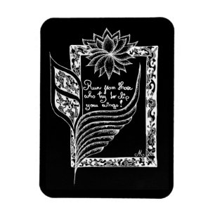 Inspirational red flags illustrated quote magnet