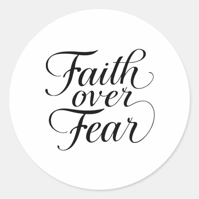 Inspirational Religious Hope Typography Classic Round Sticker (Front)