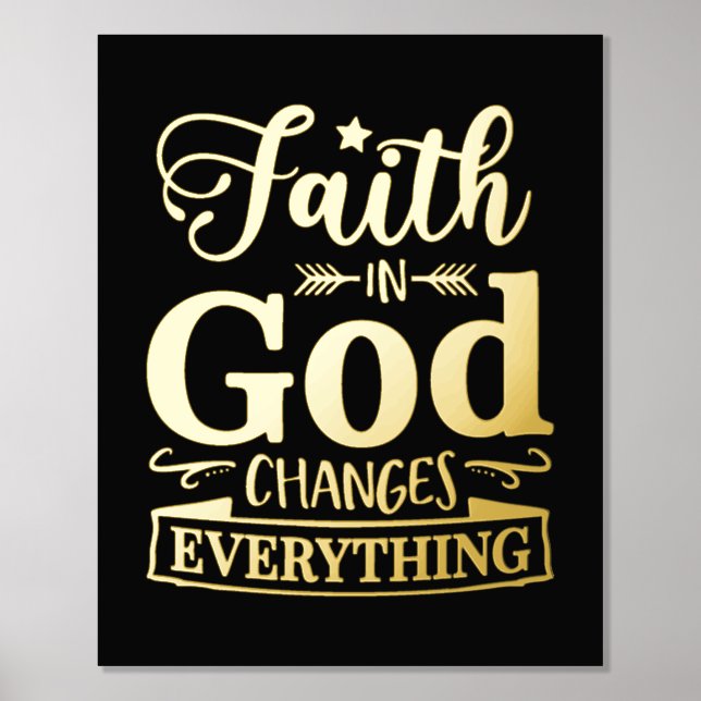 Inspirational Religious Quotes Faith in God  Foil Prints (Front)