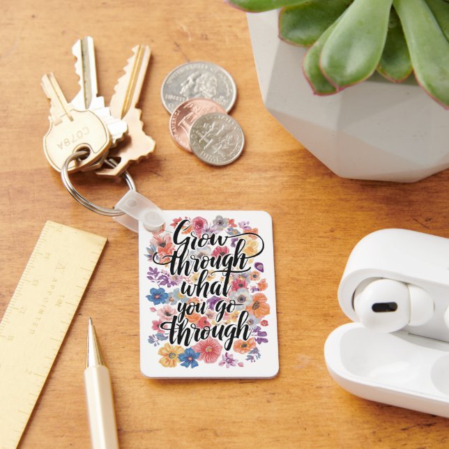 Inspirational Resilience and Strength Message Keychain (Desk)