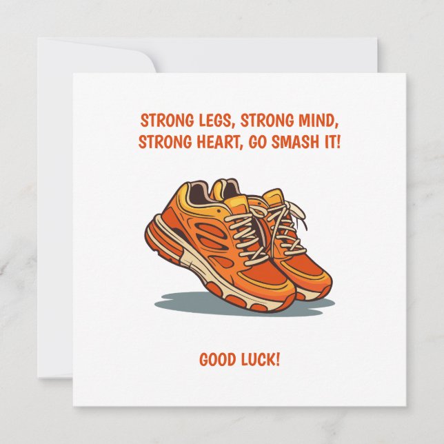 Inspirational Running Greeting Card with Sneakers (Front)