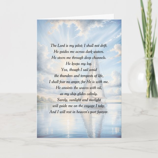 Inspirational Sailor Verse For Sympathy Card (Front)