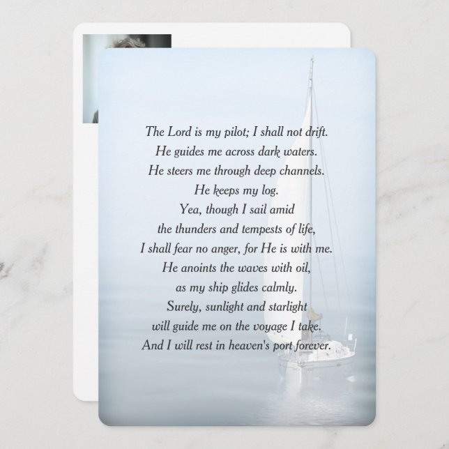 Inspirational Sailor Verse Funeral Program (Front/Back)