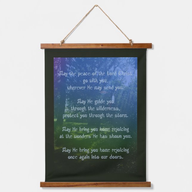 Inspirational Saying Beautiful Trees Scenery Hanging Tapestry (Front)