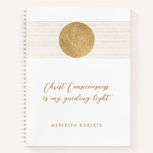 Inspirational Saying Golden Sun Personalized Notebook